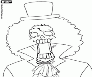 İskelet One Piece Brook boyama