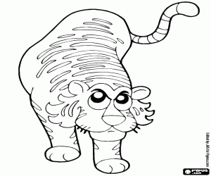 Şiddetli bir Bengal kaplanı boyama