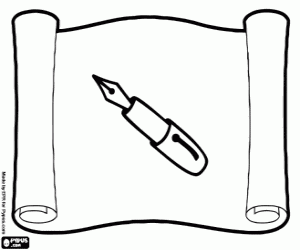 Şiir yazmak için kalem boyama