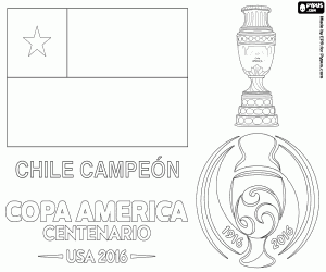 Şili, şampiyon Copa America 2016 boyama