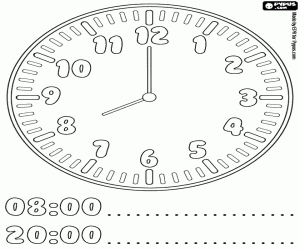 Şimdi Saat sekiz boyama