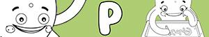 P harfi ile kızlar isimleri boyama