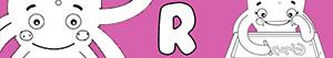 R harfi ile kızlar isimleri boyama